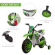 12V Kids Electric Motorcycle Ride-On, with Training Wheels, for Ages 3-6 Years - Green