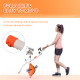 2-in-1 Upright Exercise Bike Stationary Foldable Magnetic Recumbent Cycling with Arm Resistance Bands Orange | Aosom UK