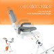 2-in-1 Folding Exercise Bike with 8-Level Magnetic Resistance, Arm Resistance Band, Pulse Sensor, Orange