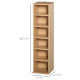 204 CD Media Display Shelf Unit Set of 2 Blu-Ray Tower Rack w/ Adjustable Shelves Bookcase Storage Organiser, Natural Wood Colou