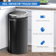 42L Sensor Bin for Kitchen Waste Automatic Dustbin Motion Detection Dustbin  Stainless Steel Rubbish Can with Bucket, Black