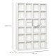 CD Storage Unit with Adjustable Shelves, 89 x 130.5 cm, White