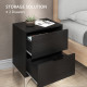 Set of Two Wood Effect Bedside Tables