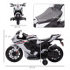 6V Honda Licensed Kids Motorcycle w/ Music, Training Wheels - White