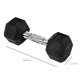 2x6kg Hex Dumbbells Set Rubber Dumbbells Weight Lifting Equipment Fitness Home Gym