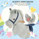 Kids Plush Rocking Horse w/ Sound Children Rocker Ride On Toy Gift 3-6 Years Grey