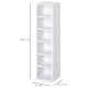 204 CD Media Display Shelf Unit Set of 2 Blu-Ray Tower Rack w/ Adjustable Shelves Bookcase Storage Organiser, White