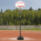 Basketball Hoop Stand Portable Adjustable Height 2.1-2.6m w/ Wheels, Sturdy Rim Stable Base, Red