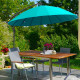 Outsunny 3(m) Cantilever Umbrella 18 Ribs &amp; Vents Adjustable Angle for Patio Green