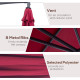 Outsunny 3m Water Resistant Terylene Hanging Parasol Wine Red