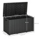 Outsunny 336 Litre Extra Large Outdoor Garden Storage Box, Water-resistant Heavy Duty Double Wall Plastic Container, Garden Furn