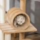 PawHut 121cm Cat Tree Tower for Indoor Cats Kitten Activity Centre Scratching Post with Bed Tunnel Perch Interactive Ball Toy Br