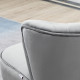 Velvet Accent Chair Occasional Tub Seat Padding Curved Back with Ottoman Wood Frame Legs Home Furniture Light Grey