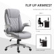 Vinsetto High Back Executive Office Chair Home Swivel PU Leather Ergonomic Chair, with Flip-up Arm, Wheels, Adjustable Height, G