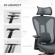 Vinsetto Mesh Office Chair, Ergonomic Desk Chair, Computer Chair with Adjustable Headrest and Lumbar Support, 135° Reclining Bac