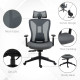 Vinsetto Mesh Office Chair, Ergonomic Desk Chair, Computer Chair with Adjustable Headrest and Lumbar Support, 135° Reclining Bac