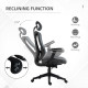 Vinsetto Mesh Office Chair, Ergonomic Desk Chair, Computer Chair with Adjustable Headrest and Lumbar Support, 135° Reclining Bac