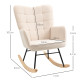 Berber Fleece Nursery Glider Rocker for Nursing, Wingback Rocking Chair for Living Room, Beige