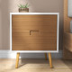 Wood Effect Wto-Drawer Bedside Table - Brown/White