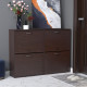 Wooden Modern Design 4 Drawer Shoes Cabinet Pull Down Shelf Storage Organiser Entrance Hallway Furniture - Dark Brown