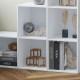 3-tier Step 6 Cubes Storage Unit Particle Board Cabinet Bookcase Organiser Home Office Shelves - White