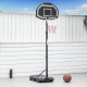 Adjustable Basketball Hoop and Stand, with Wheels and Weight Base Black