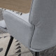 Armchair with Footstool, Living Room Chair, Linen Accent Chair for Bedroom, Home Study, Light Grey