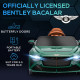 Bentley Bacalar Licensed 12V Kids Electric Car, with Remote Control, Horn, Lights, Music, Suspension Wheels, Green