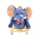 Children Rocking Seat with Sound, Elephant-Blue/Beige