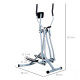 Air Walker Glider, Cross Trainer Fitness Machine, with LCD, for Home Gym, Grey