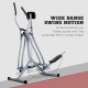 Air Walker Glider, Cross Trainer Fitness Machine, with LCD, for Home Gym, Grey