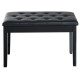 PU Leather Upholstered Piano Stool Makeup Stool Bench Dressing Table Seat with Storage 76x36x50cm, Black