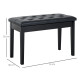 PU Leather Upholstered Piano Stool Makeup Stool Bench Dressing Table Seat with Storage 76x36x50cm, Black