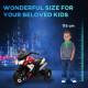 Kids 6V Electric Ride On Motorcycle Electric Motorbike w/ Lights Music Horn 3 Wheel Outdoor Play Toy for 3-5 Years Red