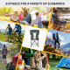 Outsunny Folding Camp Chair Portable Chair w/ Cup Holder Holds up to 136kg Perfect for Camping, Festivals, Garden, Caravan Trips