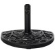 Outsunny 9kg Cement Concrete Half Round Parasol Base Umbrella Stand Garden Outdoor Accessories - Adjustable Coupler Suitable Umb