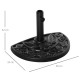 Outsunny 9kg Cement Concrete Half Round Parasol Base Umbrella Stand Garden Outdoor Accessories - Adjustable Coupler Suitable Umb