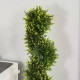 Outsunny Set Of 2 90cm/3FT Artificial Spiral Topiary Trees w/ Pot Fake Indoor Outdoor Greenery Plant Home Office Garden Décor Gr