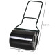 Outsunny φ50cm Steel Garden Lawn Roller Push Pull w/ Fillable Cylinder Water Sand Plug Lawn Flatten Seed Sow Rolling Drum w/ Han