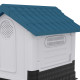 PawHut Plastic Dog Kennel with Windows, for Garden Patio, Medium and Large Dogs, 101 x 88 x 99cm - Blue