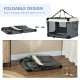 PawHut 81cm Foldable Pet Carrier, with Cushion, for Medium Dogs and Cats - Grey