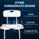 Shower Chair for the Elderly and Disabled, Height Adjustable Shower Stool with Back and Flipped Padded Arms, Suction Foot Pads, 