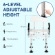 Shower Chair for the Elderly and Disabled, Height Adjustable Shower Stool with Back and Flipped Padded Arms, Suction Foot Pads, 