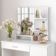 Simple and Modern Dressing Table, with Storage - White