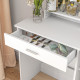 Simple and Modern Dressing Table, with Storage - White