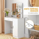 Simple and Modern Dressing Table, with Storage - White