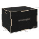 SPORTNOW Multi-Faceted Jump Box, Wooden Step Up Box, for Home, Gym, Exercise, 51/61/76cm- Black