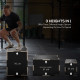 SPORTNOW Multi-Faceted Jump Box, Wooden Step Up Box, for Home, Gym, Exercise, 51/61/76cm- Black