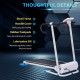 1.25HP Motorised Electric Treadmill, 10km/h Folding Running Machine, Gym Fitness Exercise with LCD Monitor, White