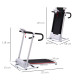 1.25HP Motorised Electric Treadmill, 10km/h Folding Running Machine, Gym Fitness Exercise with LCD Monitor, White